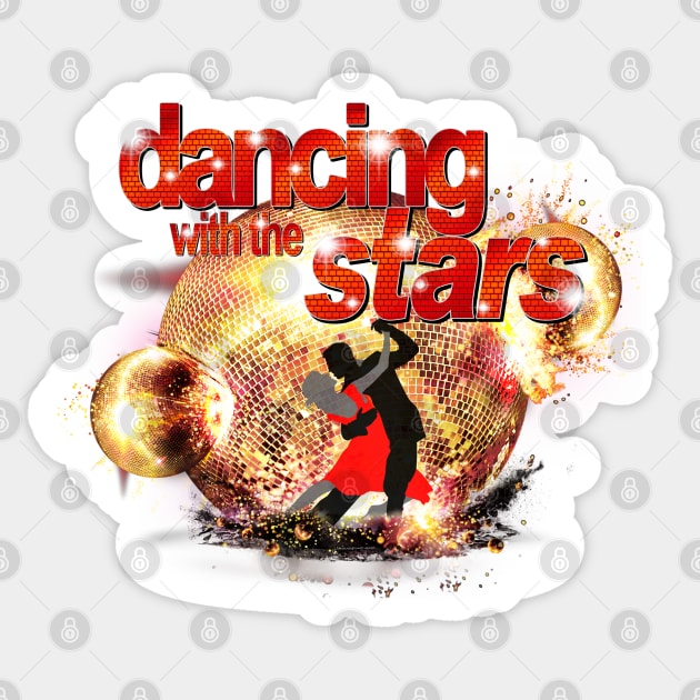 Dancing with the Stars Disco Balls Crashing Sticker by Ratherkool